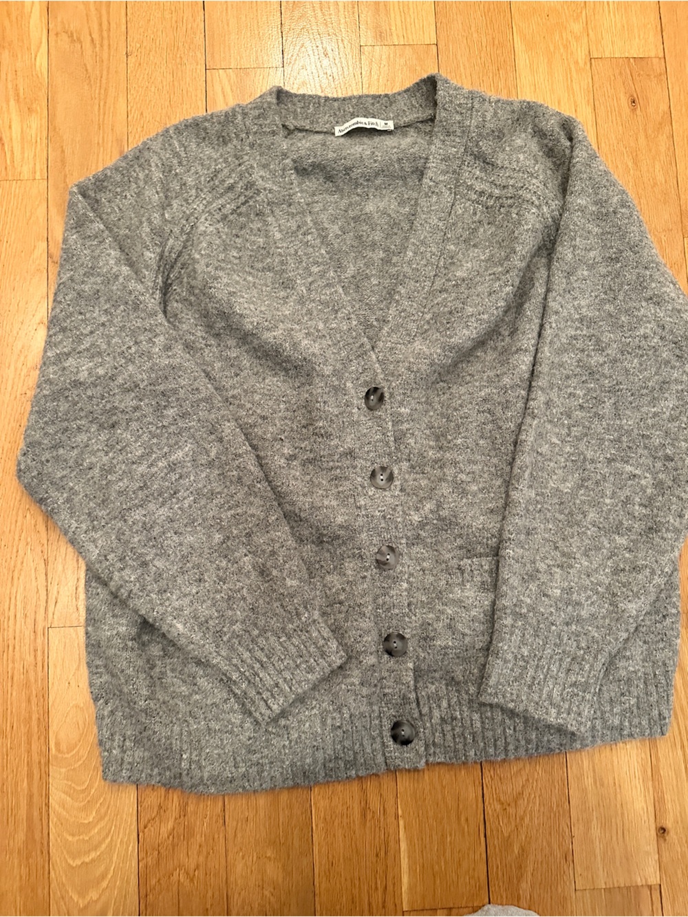 Abercrombie and Fitch Grey Cardigan Sweater Size M